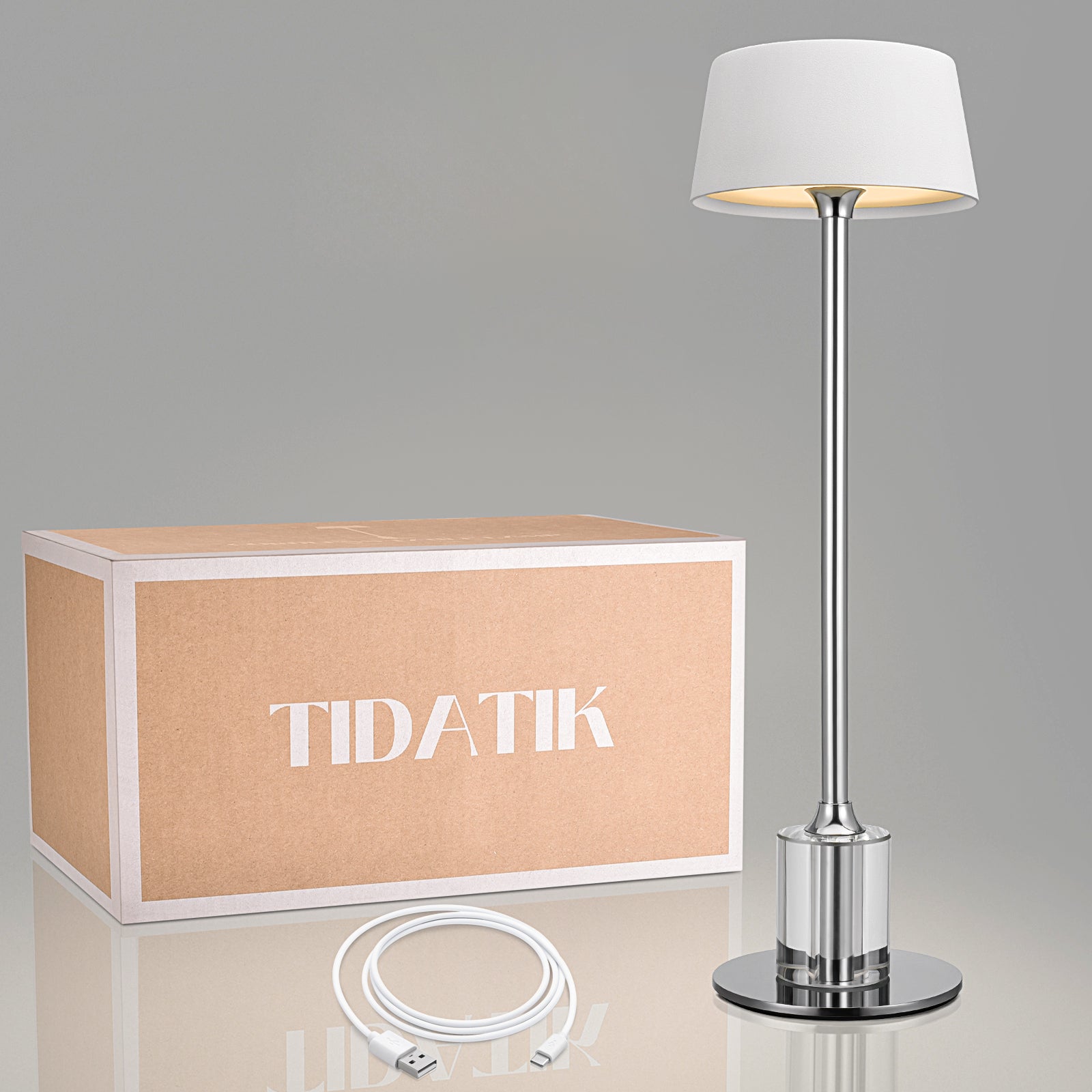 Cordless,table Lamp,Rechargeable,battery,LED,touch,dimm,TIDATIK,4000mAh,small,mini,black,white,ambient,restaurant, bar, cafe,PARTY,GIFT,holiday,crystal,christmas,patio,yard,2pack,lamp set